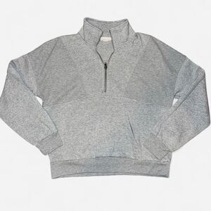 Hippie Rose Grey Quarter Zip Sweatshirt in size MEDIUM